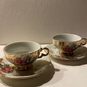 Vintage Japan Giftcraft Demi tasse cup and saucer. You get two